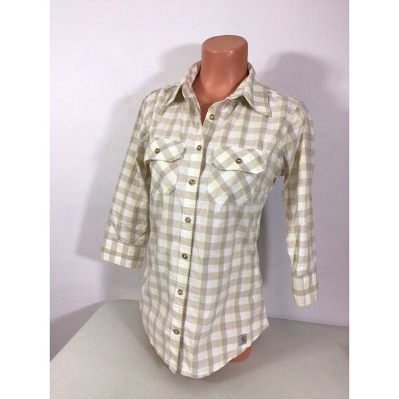 Carhartt Plaid Shirt Womens XS - Picture 4 of 7